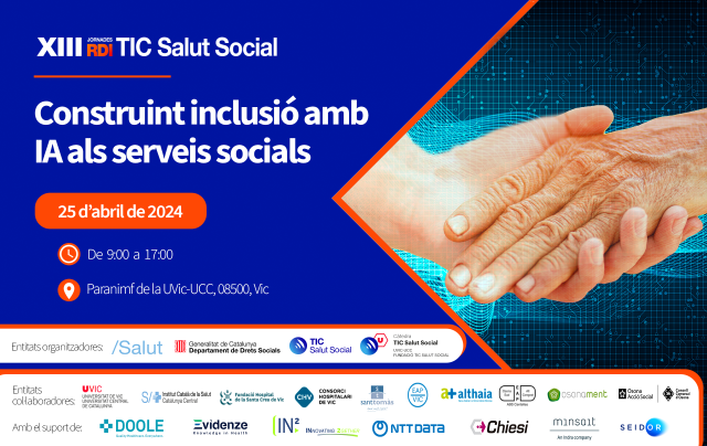 XIII JORNADES RDI TIC Salut Social: Construint inclusió amb IA als serveis socials