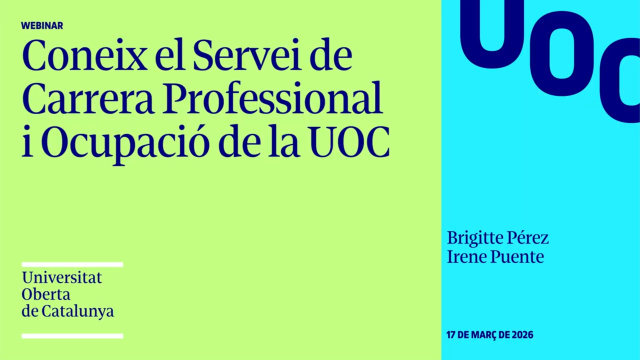 Coneix el Servei de Carrera Professional i Ocupació de la UOC
