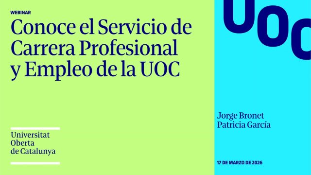 Conoce el Servicio deCarrera Profesional y Empleo de la UOC